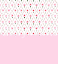 Cottage Rose Mural Wall Mural in a contemporary flat with floral accents wallpaper.