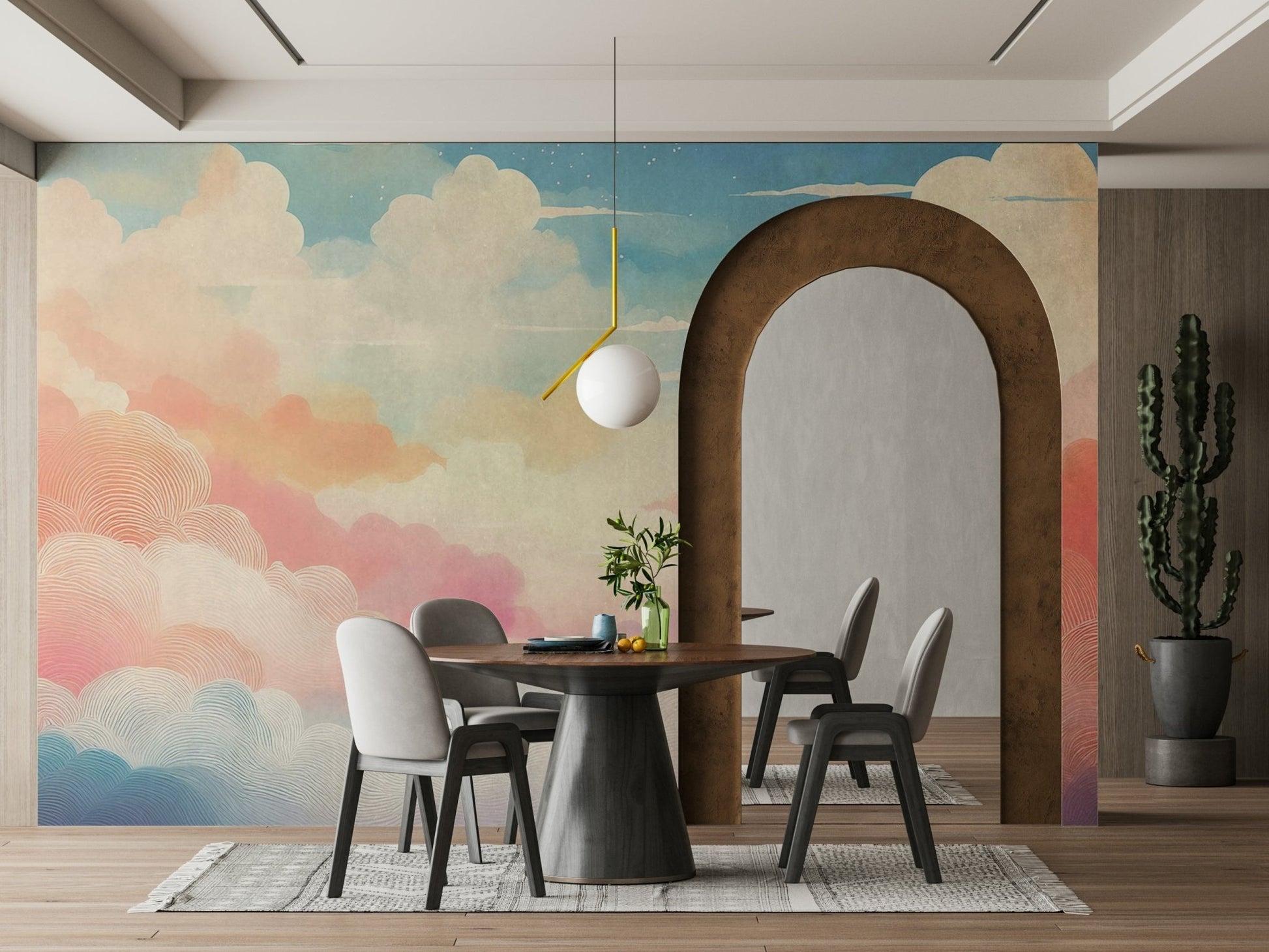 Pastel cotton candy clouds bringing calm vibes.

