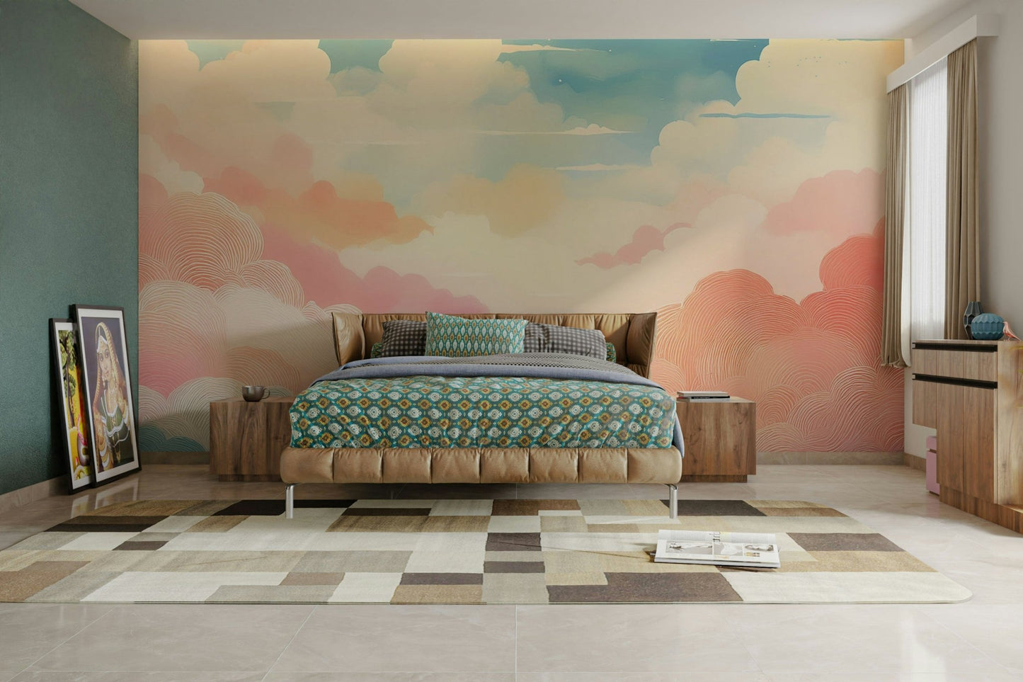 Dreamy pastel cotton candy clouds wall art.

