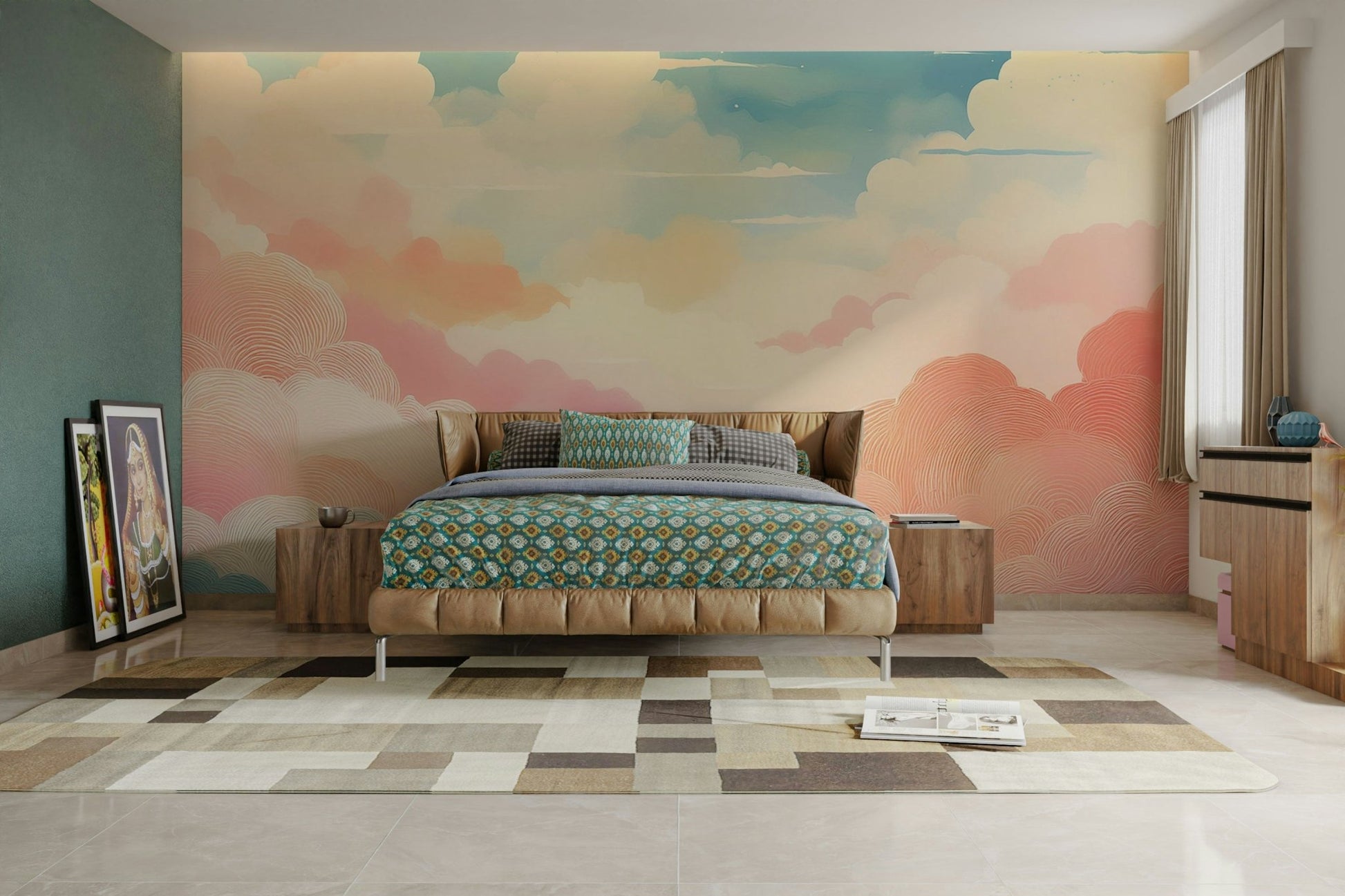 Dreamy pastel cotton candy clouds wall art.

