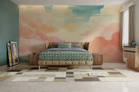 Dreamy pastel cotton candy clouds wall art.

