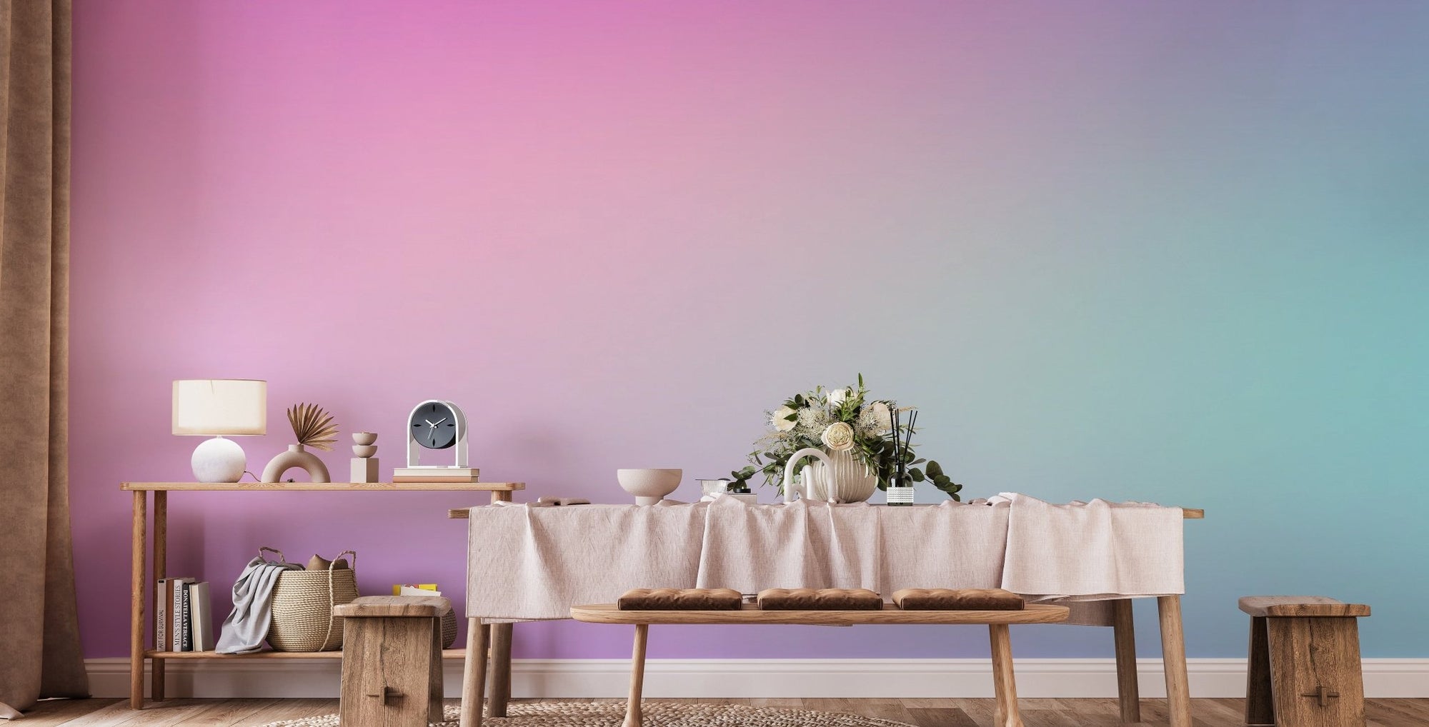 Dreamy cotton candy pastel gradient wallpaper, B345