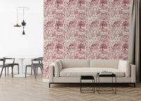 Timeless wall Country Charm Toile Wallpaper Wallpaper covering image.