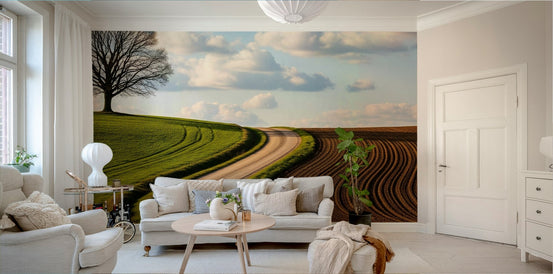 A peaceful wall mural with a charming countryside scene. GD4196

