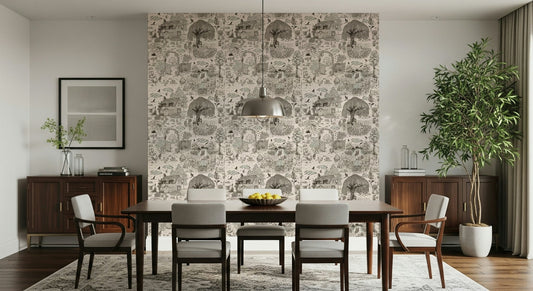 A serene abstract landscape wall mural for your decor., GD5831