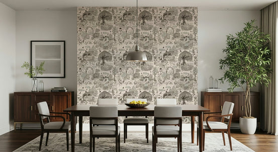 A serene abstract landscape wall mural for your decor., GD5831