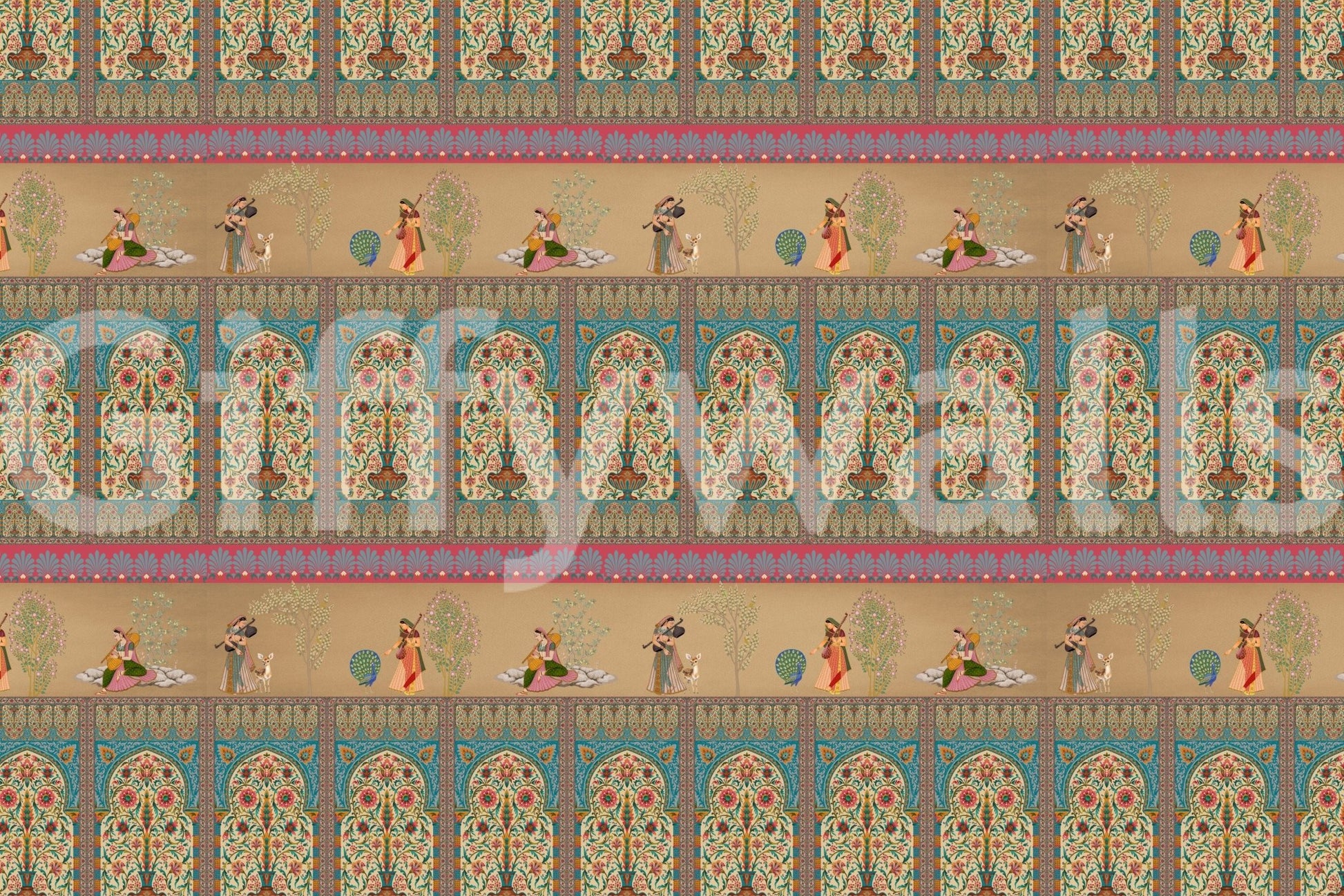 Courtly Serenade Wall Mural