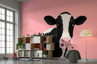 A delightful farmhouse wallpaper mural that defines a space.

