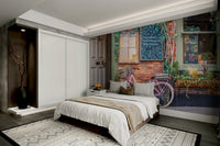 Picture of Cozy Cafe with Pink Bicycle Wall Mural GD3157
