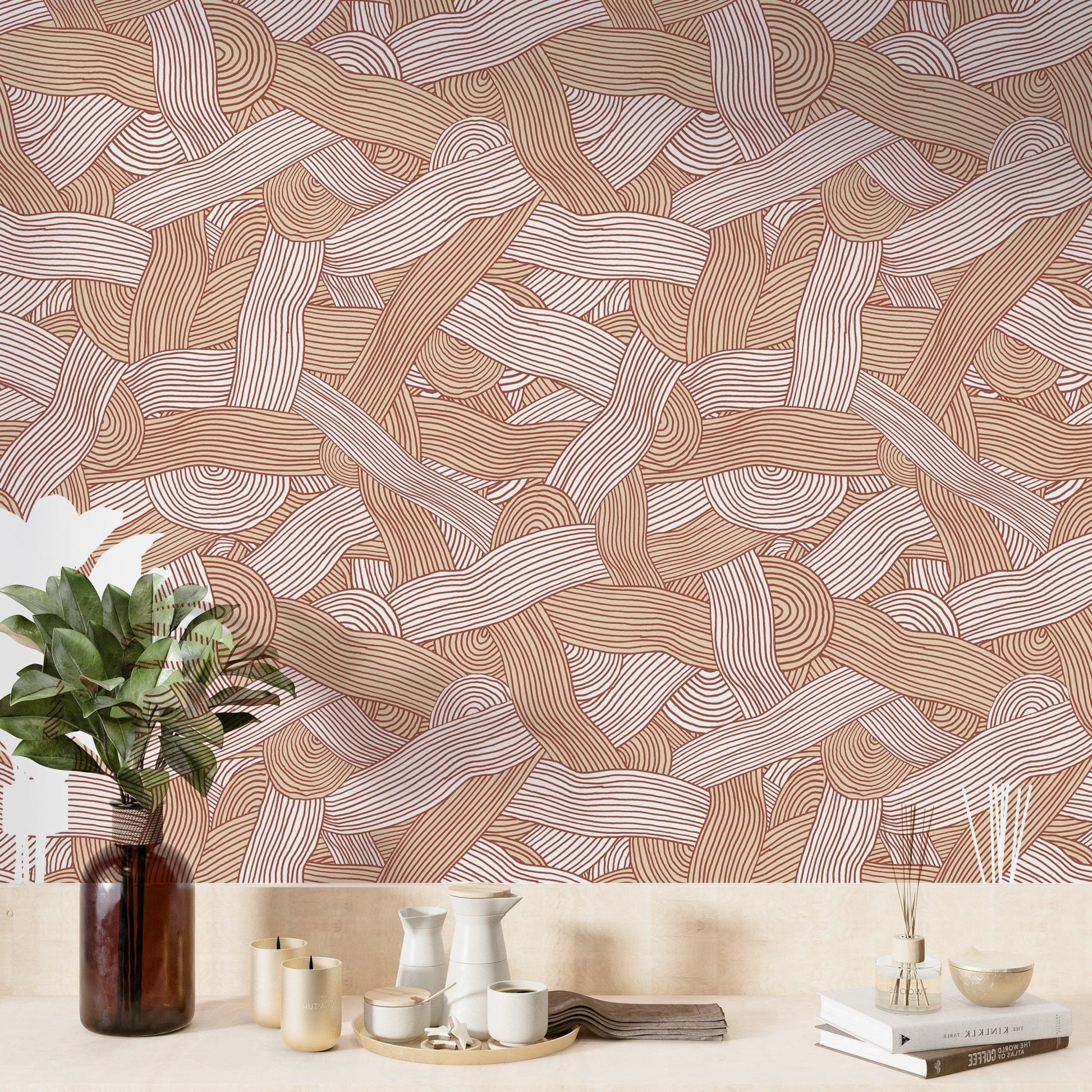 Minimal abstract striped wall texture

