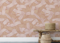 Neutral beige striped wallpaper design

