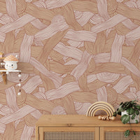 Soft cream stripes wall background

