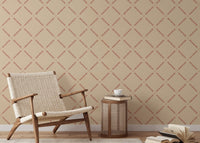 Repeating diamonds on neutral tone

