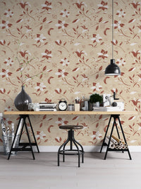 Cozy floral lilies wall texture GD167

