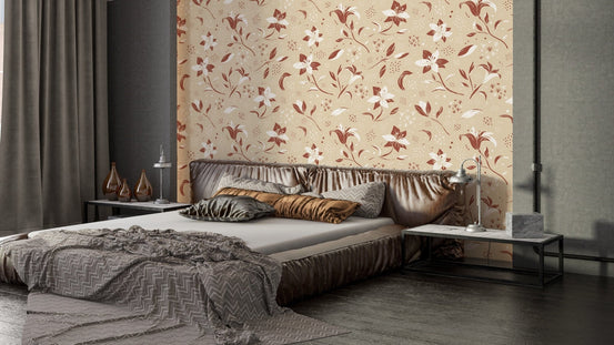 Elegant lily pattern in cream tones GD167
