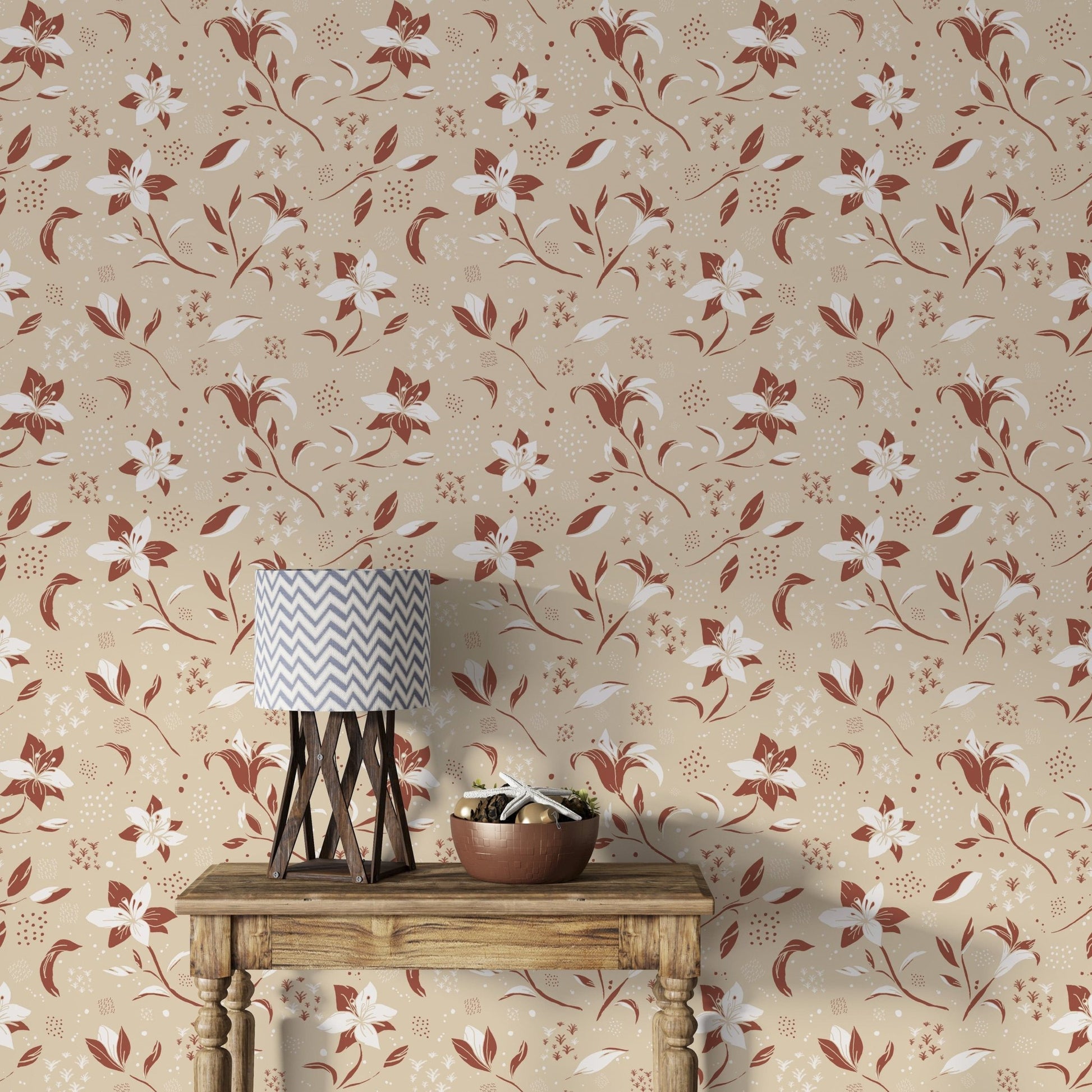 Cream lilies botanical wall art GD167

