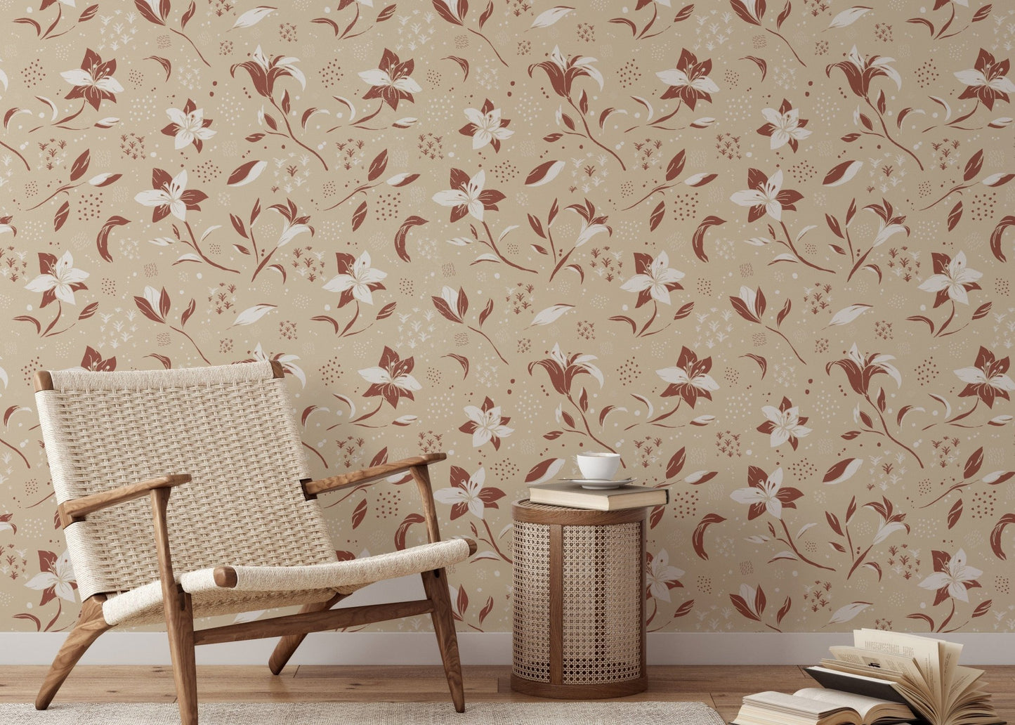 Subtle lily blossoms for walls GD167

