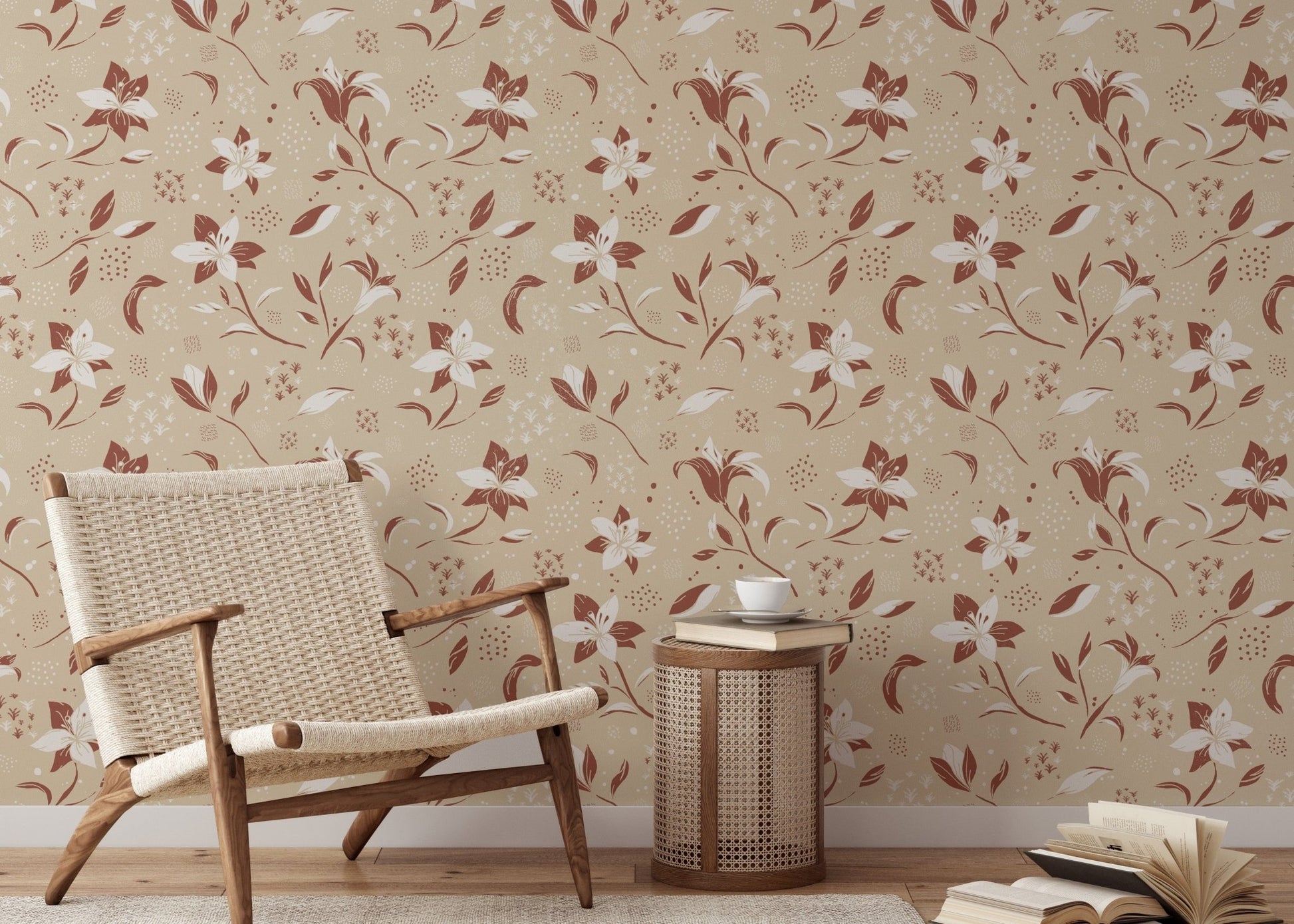 Subtle lily blossoms for walls GD167

