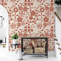 Maximalist flowers in warm tones

