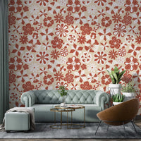 Decorative bold flowers wallpaper

