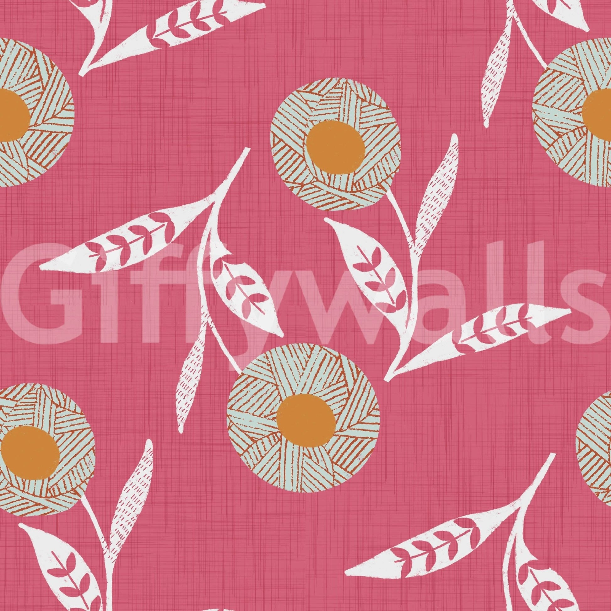 Warm rose background in Cozy Scandi Flower Rose Clay Craft Botanical Wallpaper, GD8619