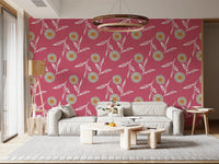 Modern sitting room softened by floral stems and rounded Scandi flower forms, GD8619