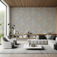 Open living area refreshed through gentle ring patterns with a soft woven texture