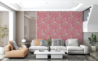 Spacious sitting room finished in Cozy Scandi Folk Floral Rose Clay wallpaper, GD8554