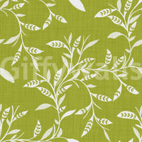 Cozy Scandi Folk Leaf Vine Olive Chartreuse Craft Blender Wallpaper with leafy vine pattern, GD8541