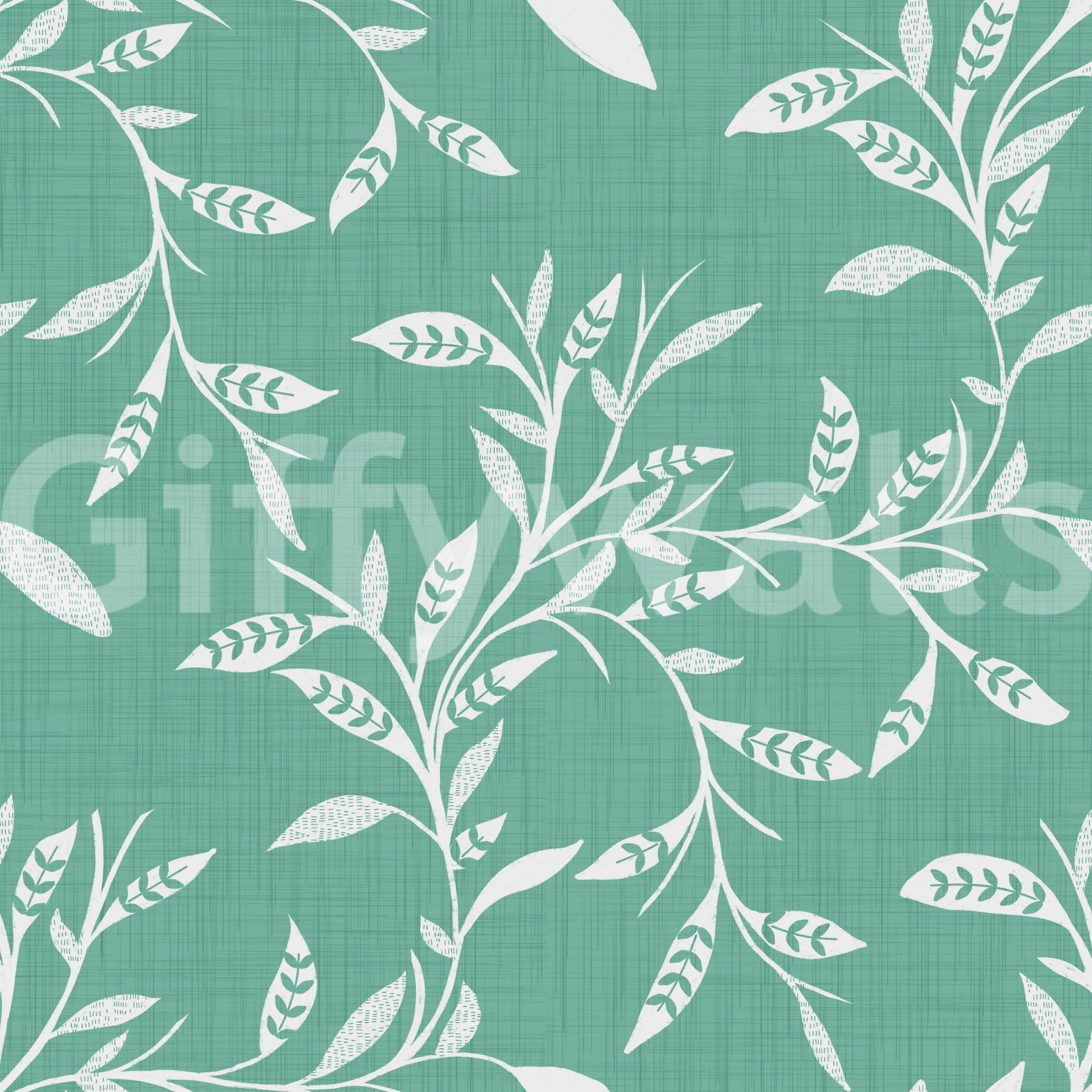Cozy Scandi Folk Leaf Vine Sage Mint Craft Blender Wallpaper with leafy vine pattern, GD8544