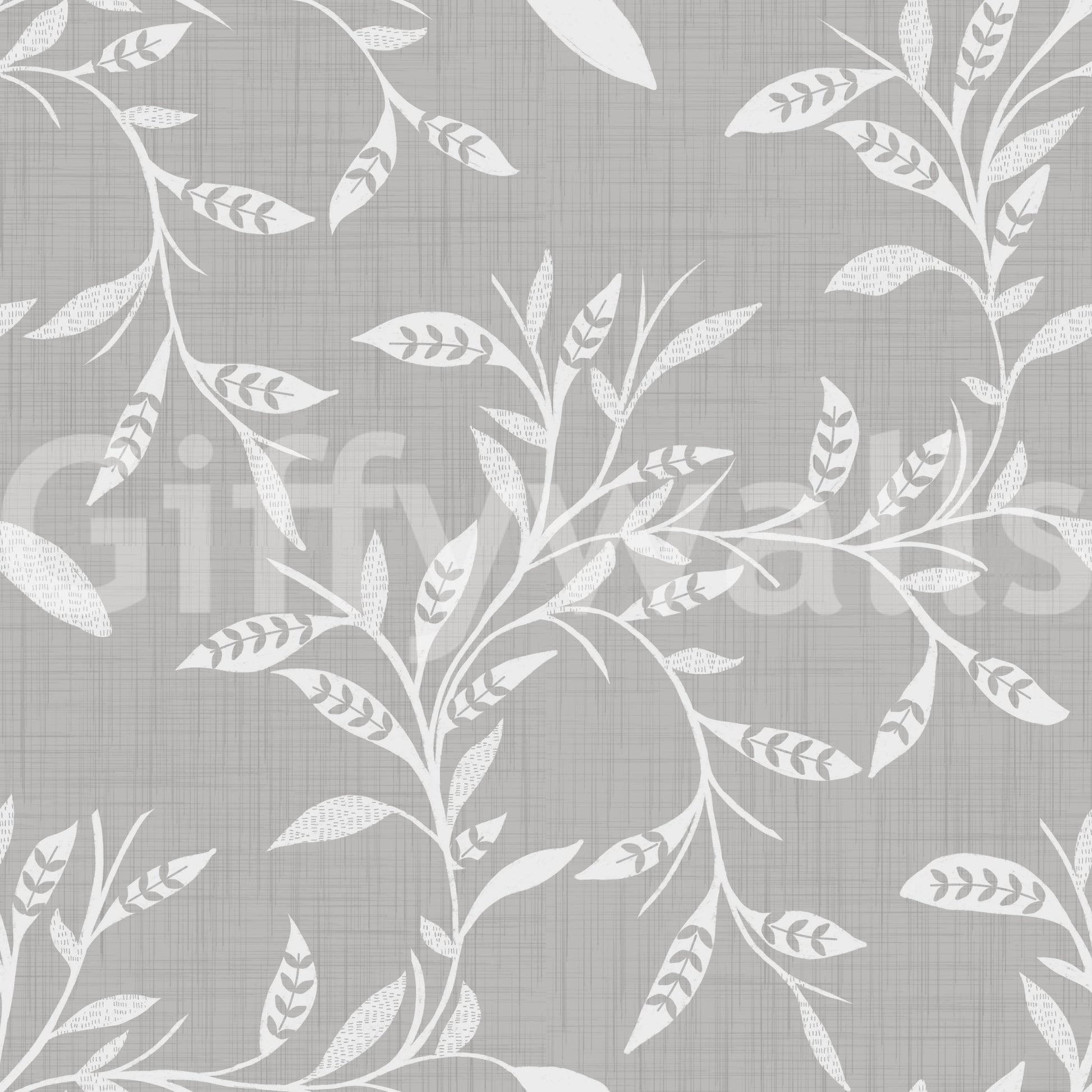 Cozy Scandi Folk Leaf Vine Warm Linen Craft Blender Wallpaper with leafy vine pattern, GD8545