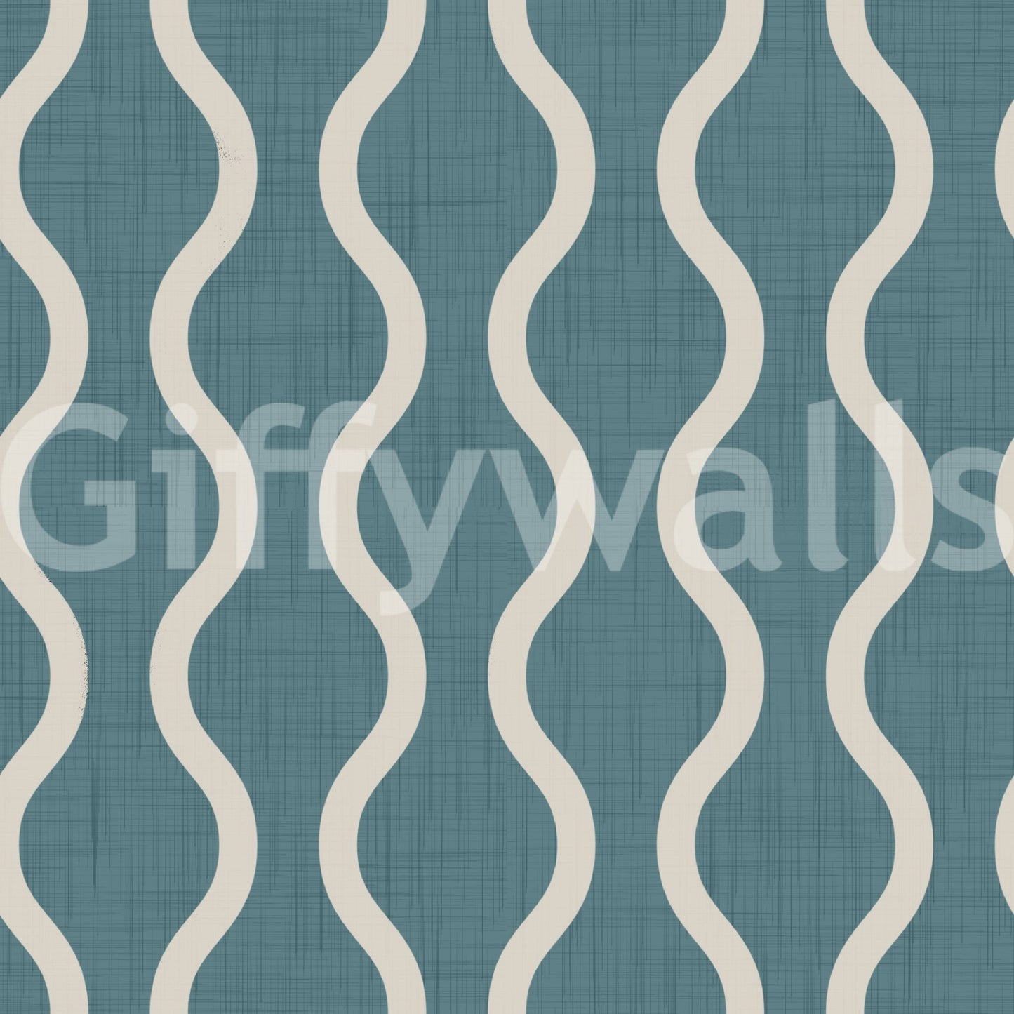 Soft graphic rhythm on Nordic Blue Grey Wallpaper with curved stripes, GD8526