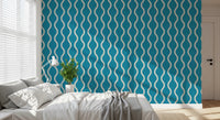 Bright cool wall in Craft Stripe Wallpaper with woven surface detail, GD8525
