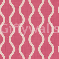 Modern stripe pattern in Rose Clay Wallpaper with warm muted finish, GD8528