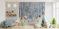 Nursery wallpaper with woodland creatures
