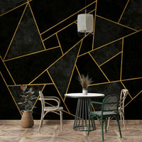 Bold black mural for interiors
