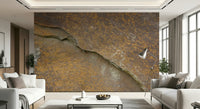 Detailed view of the Cracked Stone mural's fissures., GD6059