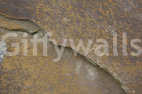 Angled view of the Cracked Stone earthy wallpaper., GD6059