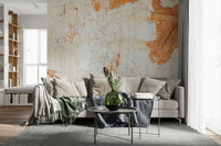 Modern sofa against the Cracked Texture wall mural.