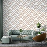 High-quality image of the cramy painted ornament wallpaper

