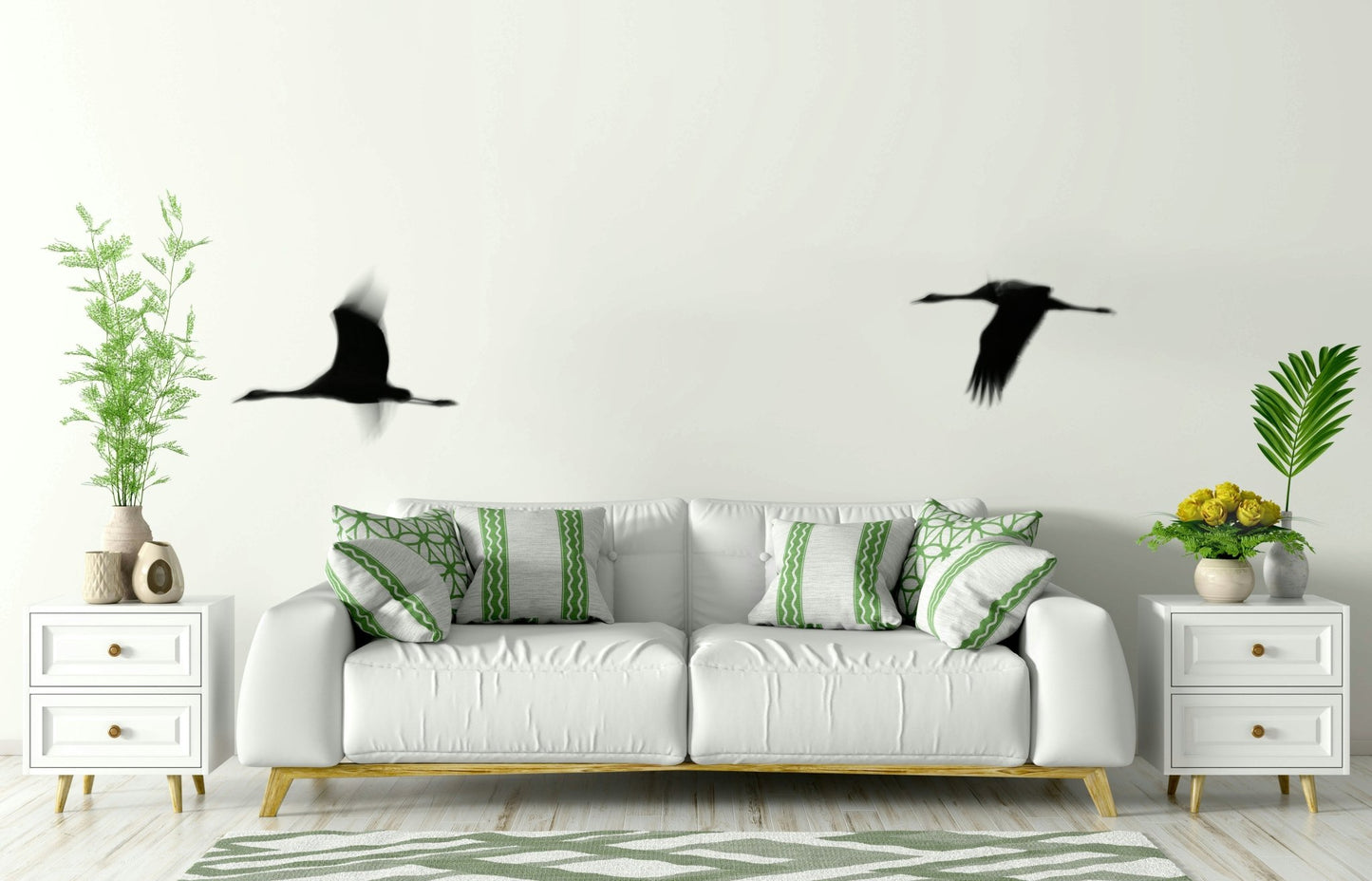 A tranquil bird design wall mural for your decor., GD4855