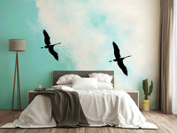 A tranquil bird design wall mural for your decor., GD4852
