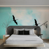 A classic crane bird wallpaper for walls., GD4852