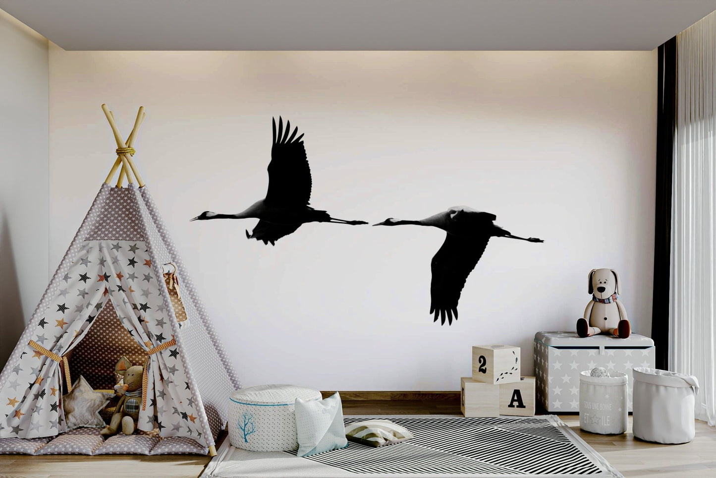 An artistic nature inspired mural for home decor., GD4778