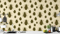 Sophisticated beetle design mural for modern wall decor. RNM22

