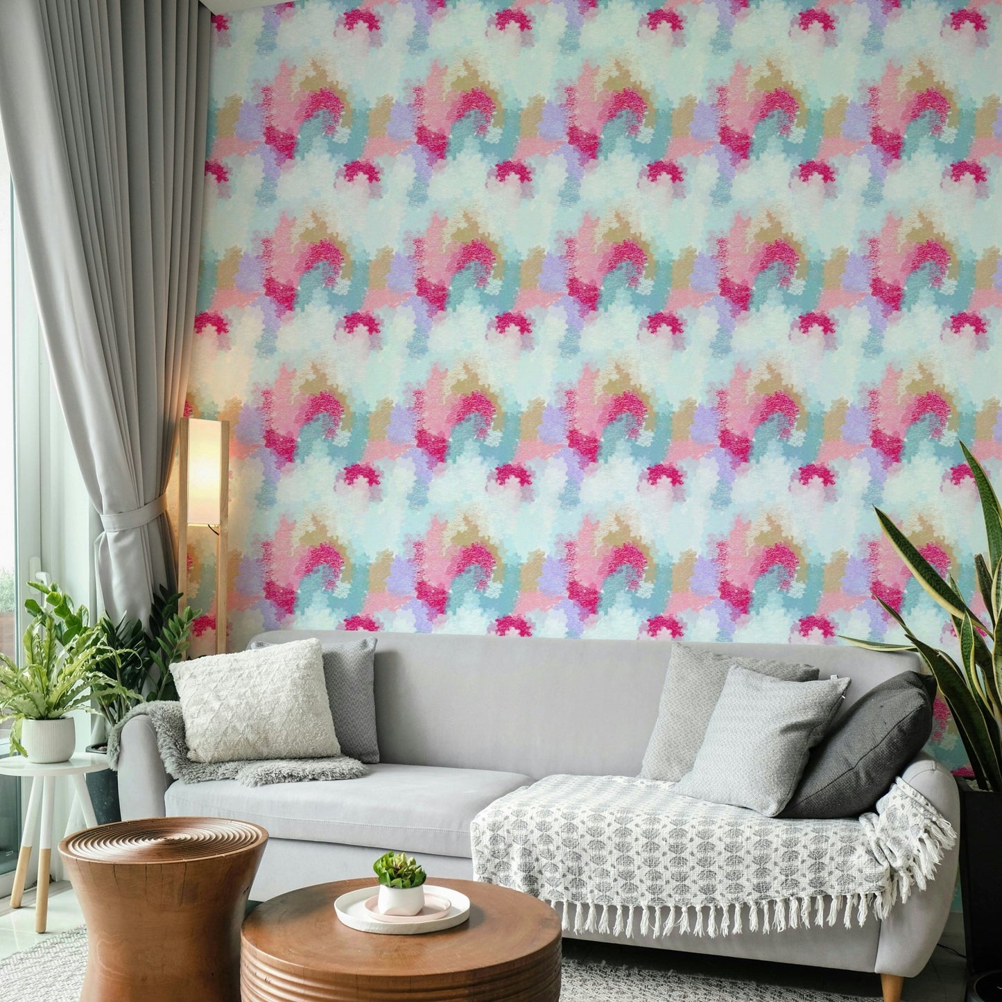 An expressive abstract wallpaper for walls.

