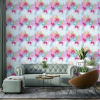 An artistic brushstroke design wallpaper mural.

