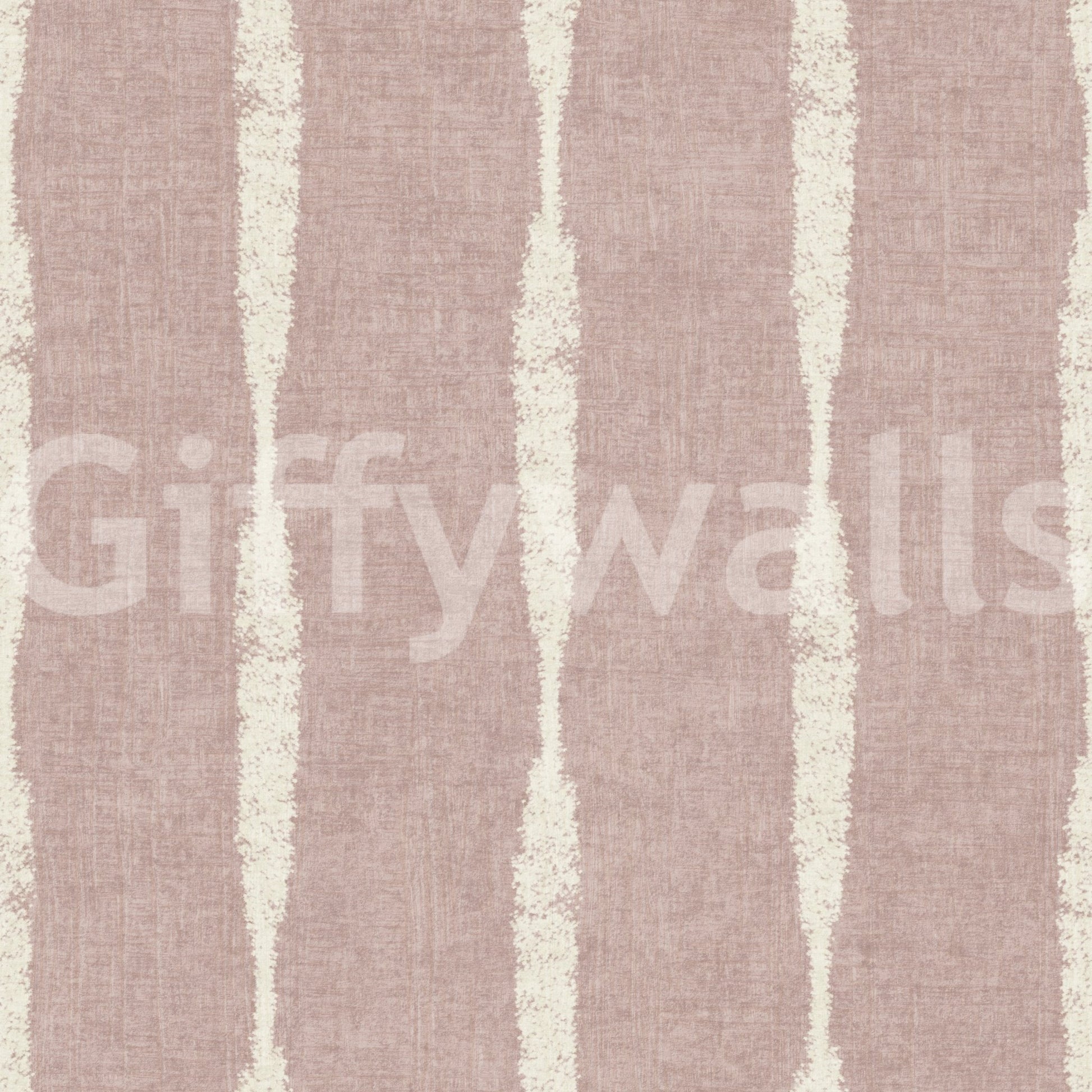 Warm pink sits next to ivory accents on Cream Distressed Stripe Nude Pink wallpaper.GD9609