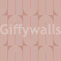 A seamless pattern of geometric outlines on a wall

