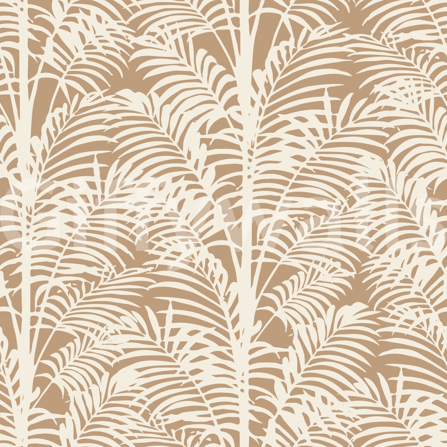 A seamless pattern of tropical plants on a wall

